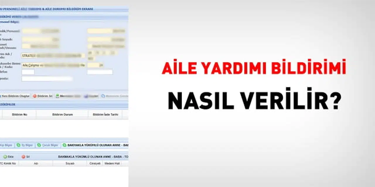 Aile Yardımı Bildirimi Nedir? E-Devlet Başvuru Formu
