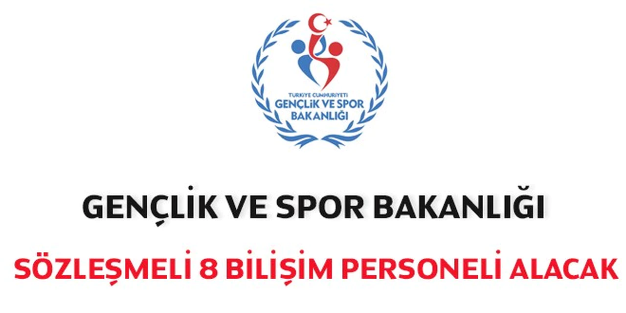 Gençlik ve Spor Bakanlığı 16 Sözleşmeli Bilişim Personeli Alımı