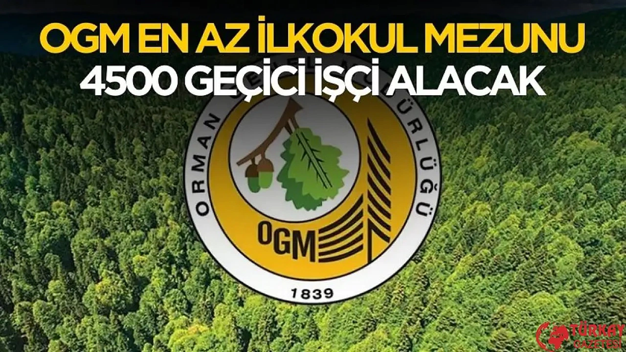 OGM İlkokul Mezunu 4500 İşçi Alımı İlanı Yayınladı