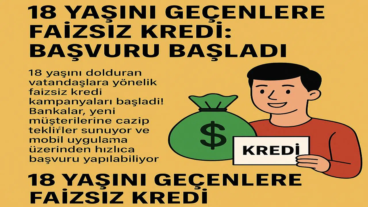 18 Yaş Üstüne Müjde: Bankalardan Faizsiz Kredi Fırsatı Başladı!