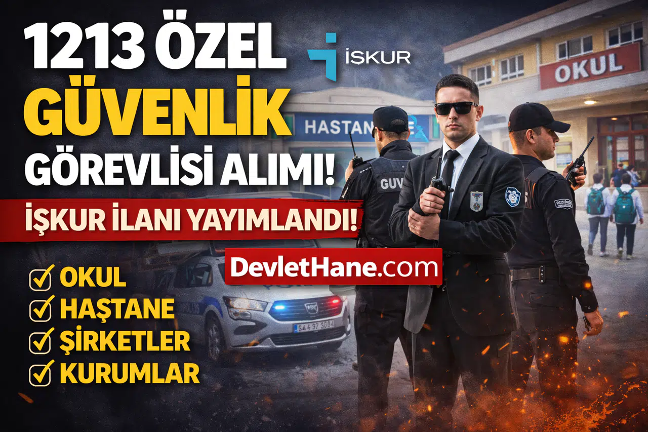 1213 Özel Güvenlik Görevlisi Alımı Başladı! İŞKUR İlanları Yayımlandı