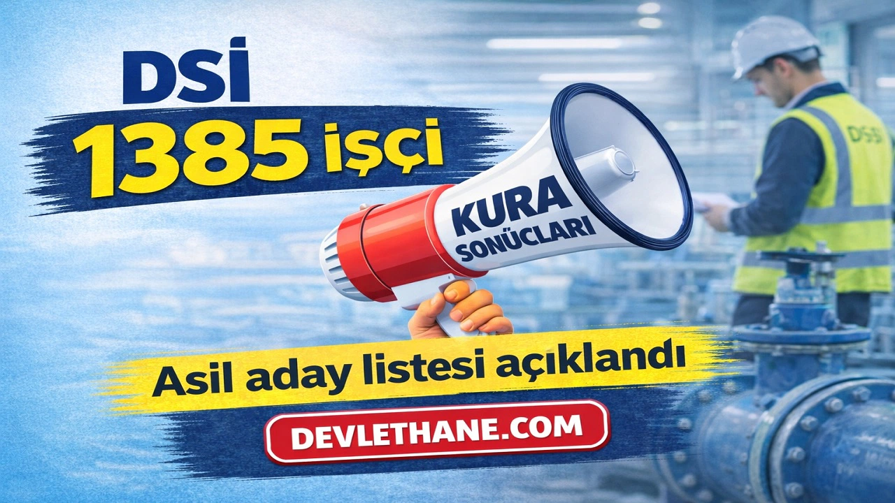 DSİ 1385 Sürekli İşçi Alımı Kura Sonuçları Açıklandı! Asil Adaylar İçin Evrak Teslim Süreci Başladı
