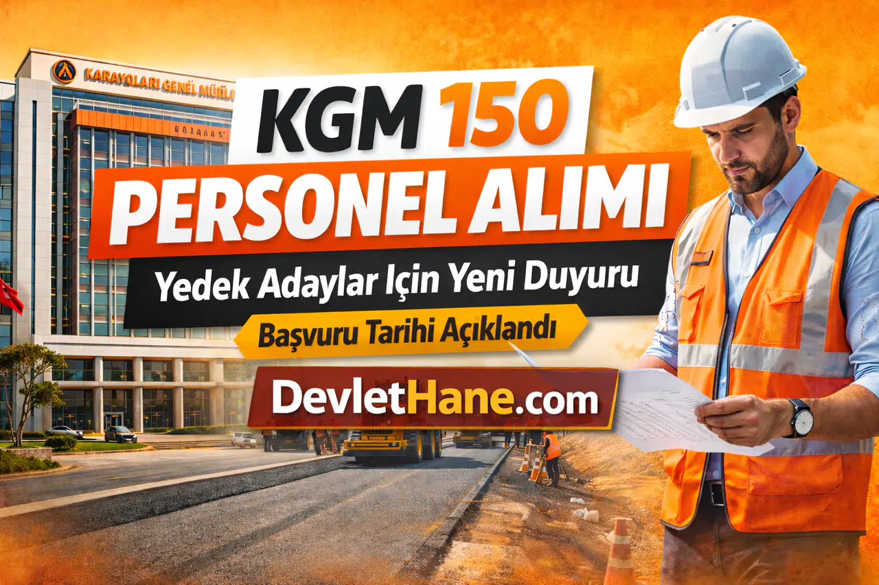 Karayolları Genel Müdürlüğü 150 Personel Alımı İçin Yeni Duyuru Yayımladı: Yedek Adaylara Çağrı Yapıldı