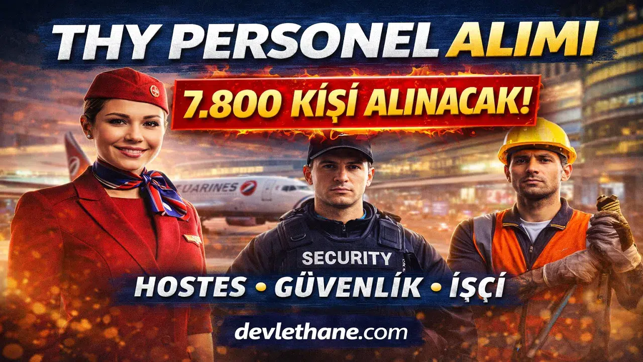 THY’den Dev Alım! 7.800 Personel İçin Düğmeye Basıldı: Hostes, Güvenlik, İşçi Alınacak