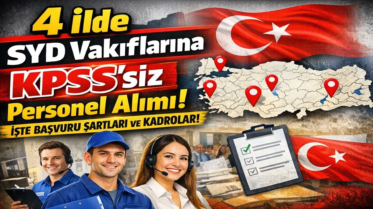 4 İlde SYD Vakıflarına KPSS’siz Personel Alımı: Başvuru Şartları ve Tüm Detaylar