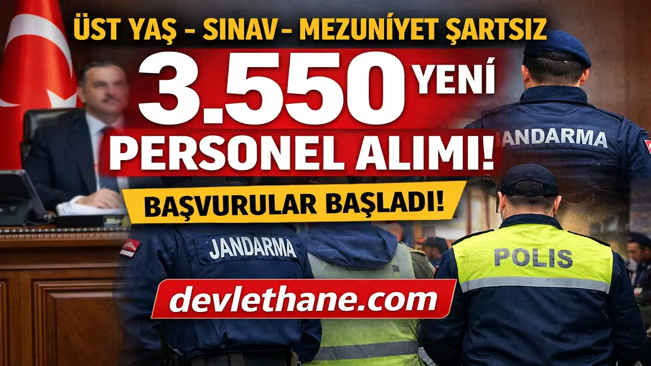 Valilik ve Kaymakamlıklara 3.550 Personel Alımı! Yaş, Sınav ve Mezuniyet Şartı Yok