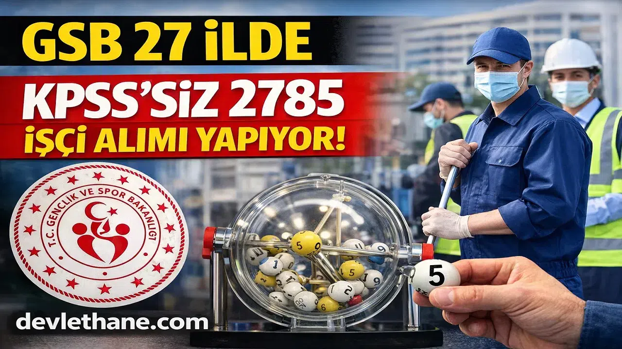 GSB 27 İlde KPSS’siz 2.785 İşçi Alımı Yapıyor!