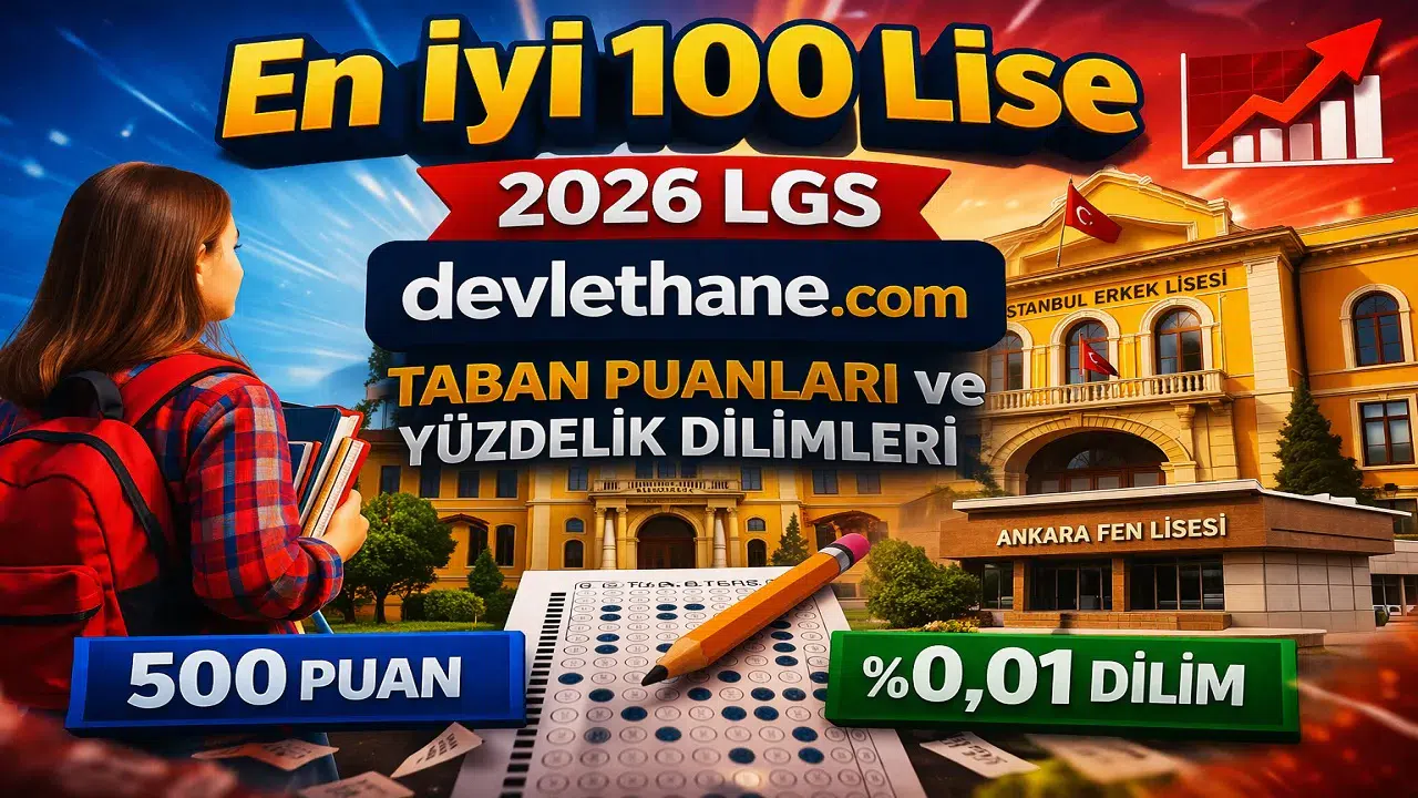 LGS En İyi 20 Lise Taban Puanları ve Yüzdelik Dilimleri Açıklandı