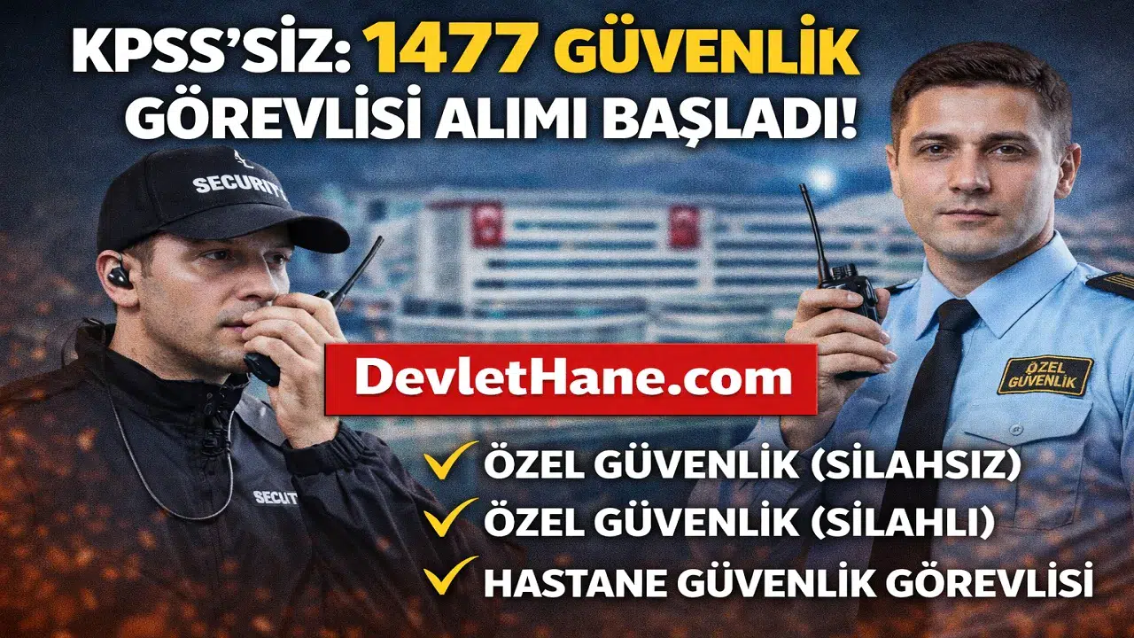 KPSS’siz 1477 Güvenlik Görevlisi Alımı Başladı! İŞKUR Üzerinden Başvurular Açıldı