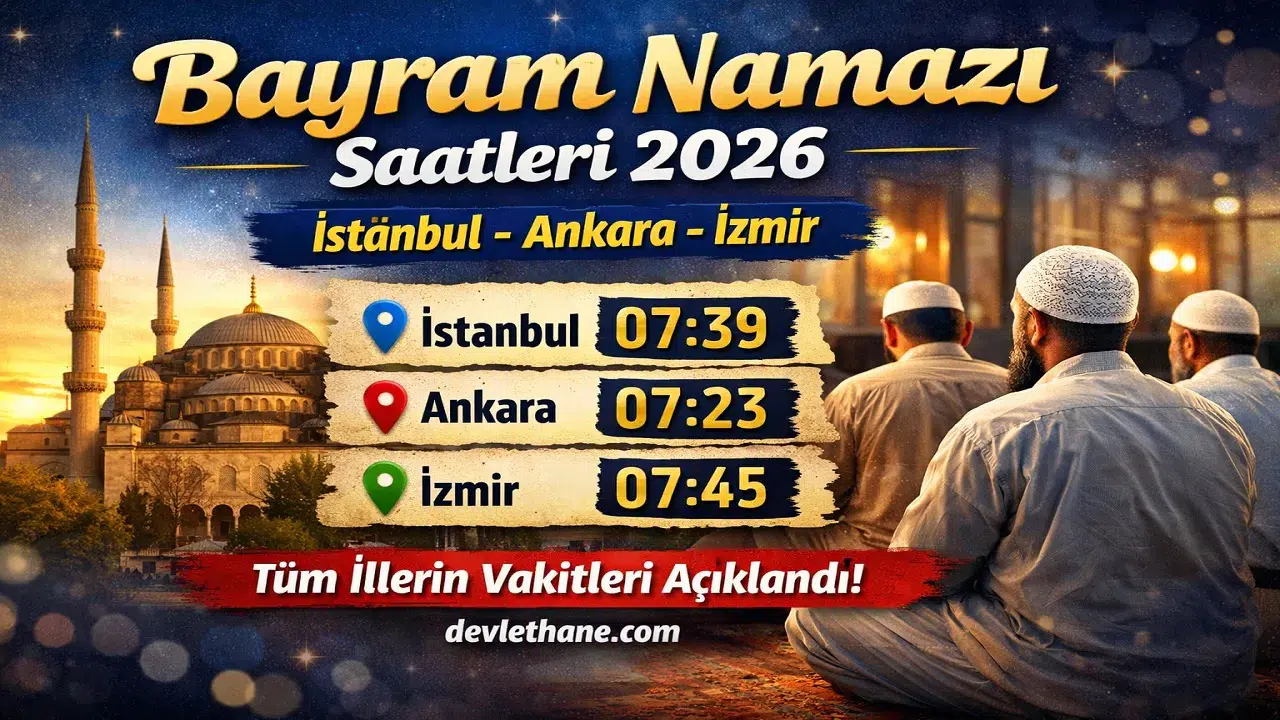 📰 Bayram Namazı Saatleri 2026 Açıklandı: İstanbul, Ankara, İzmir Detayları