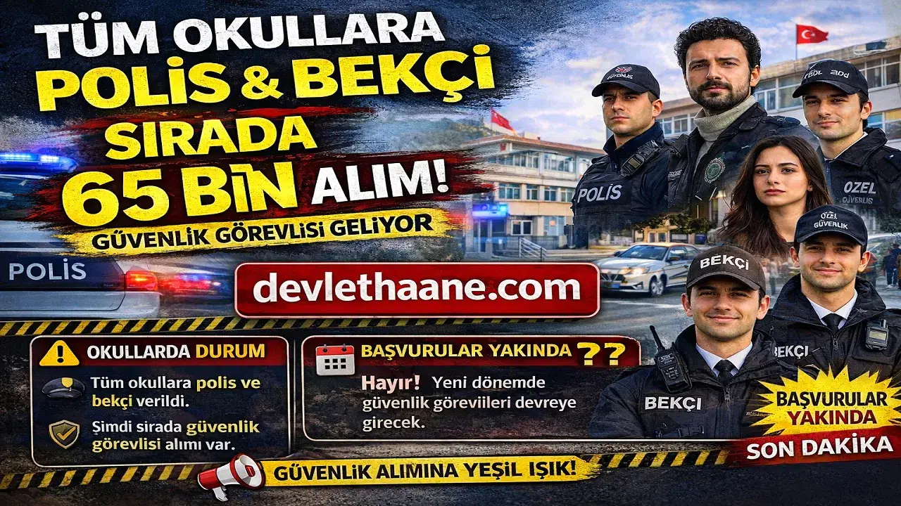Tüm Okullara Polis ve Bekçi Verildi! Sırada Güvenlik Görevlisi Alımı Var