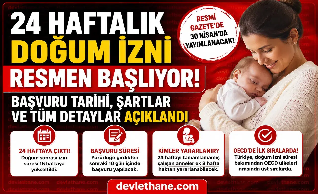 24 Haftalık Doğum İzni Resmen Başlıyor: Başvuru Tarihi, Şartlar ve Tüm Detaylar Açıklandı