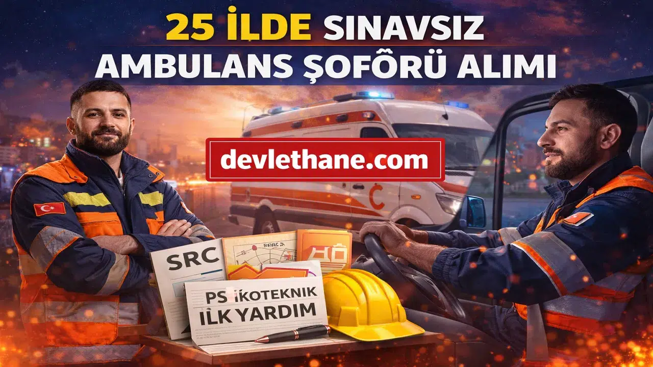 25 İlde Sınavsız Ambulans Şoförü Alımı Başladı! KPSS Şartsız Başvurular Alınıyor