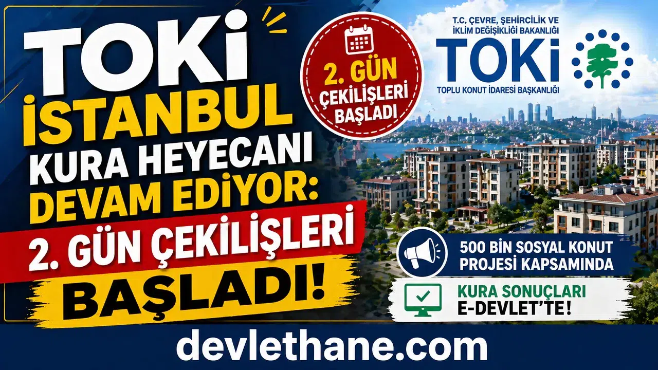 TOKİ İstanbul Kura Heyecanı Devam Ediyor: 2. Gün Çekilişleri Başladı