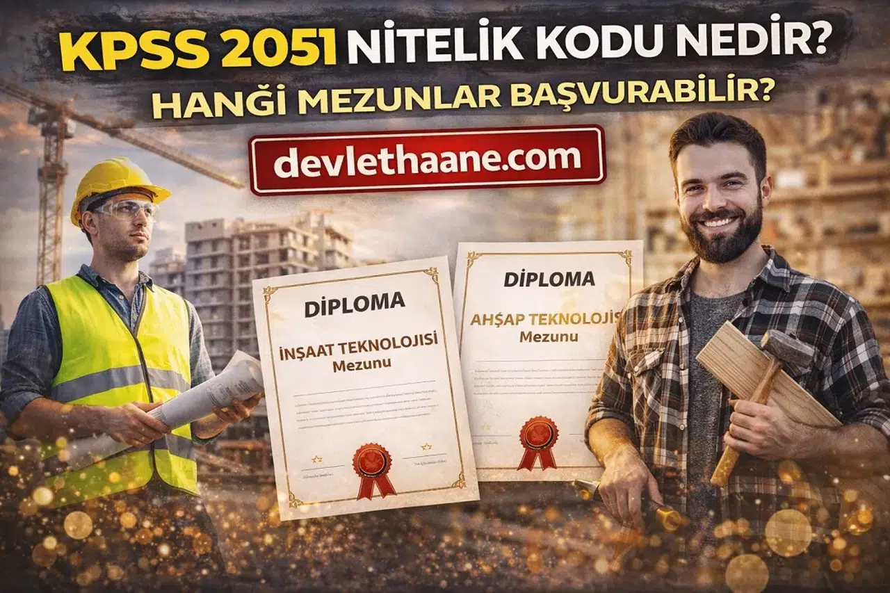 KPSS 2051 Nitelik Kodu Nedir Hangi Mezunlar Başvurabilir