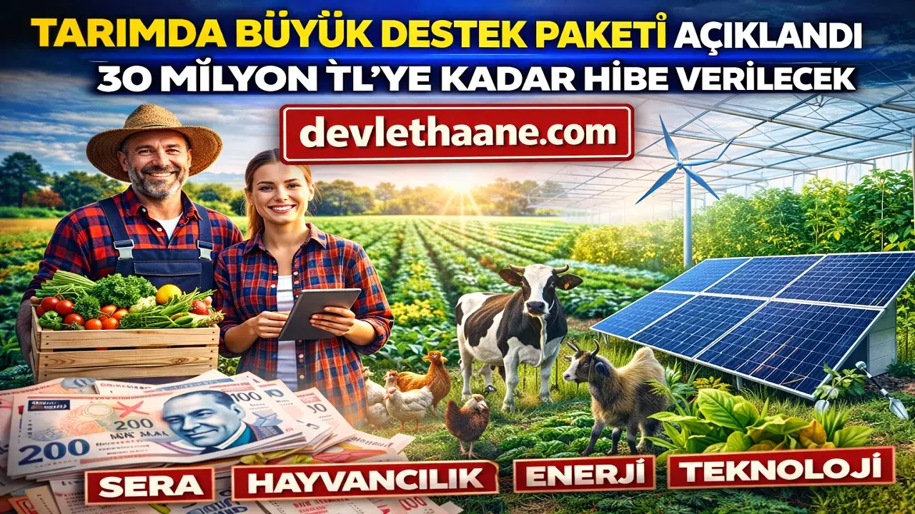 Tarımda Büyük Destek Paketi Açıklandı 30 Milyon TL’ye Kadar Hibe Verilecek