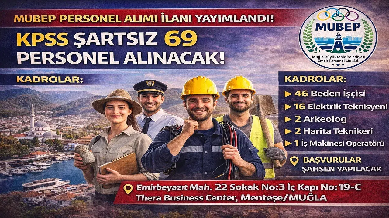 MUBEP 69 Personel Alımı Başladı: KPSS Şartı Yok, Kadrolar ve Başvuru Detayları Açıklandı