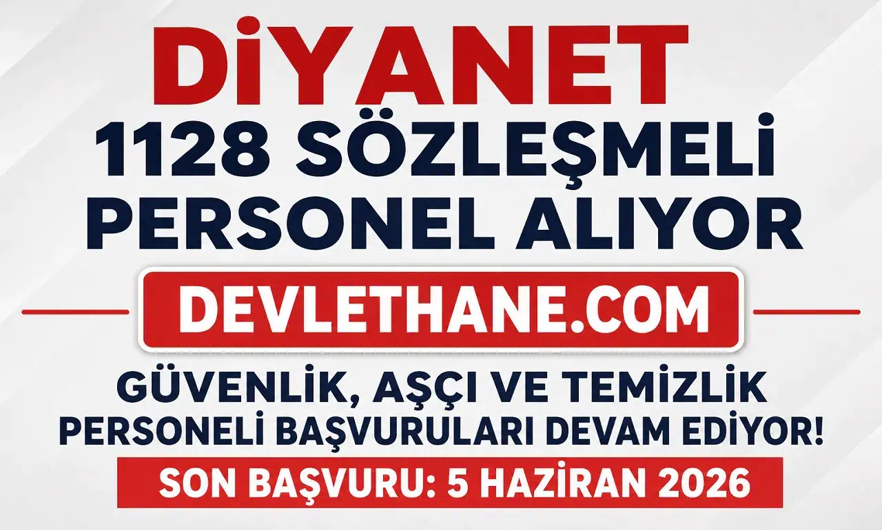 Diyanet İşleri Başkanlığı 1128 Personel Alımı Yapıyor: Güvenlik, Aşçı ve Temizlik Personeli Başvuruları Devam Ediyor
