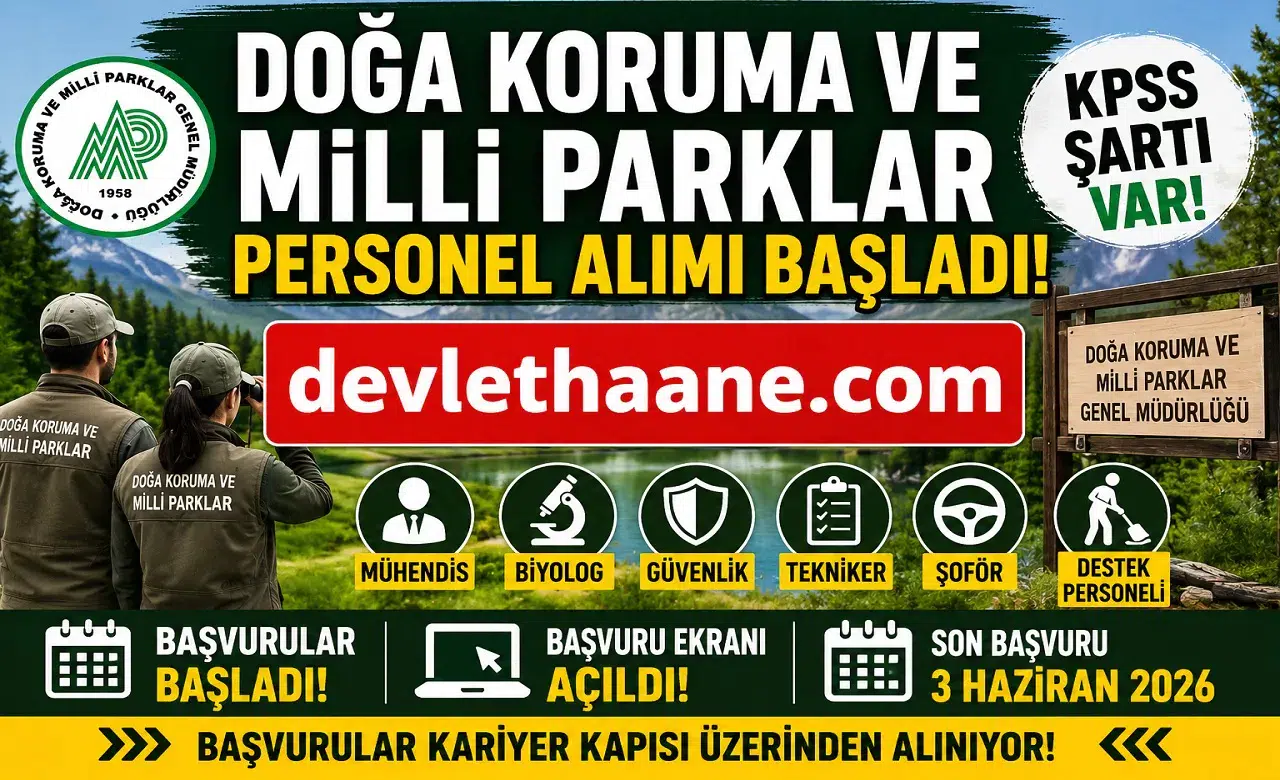 Doğa Koruma ve Milli Parklar Personel Alımı Başvuruları Başladı: KPSS Şartı ve Başvuru Detayları Açıklandı