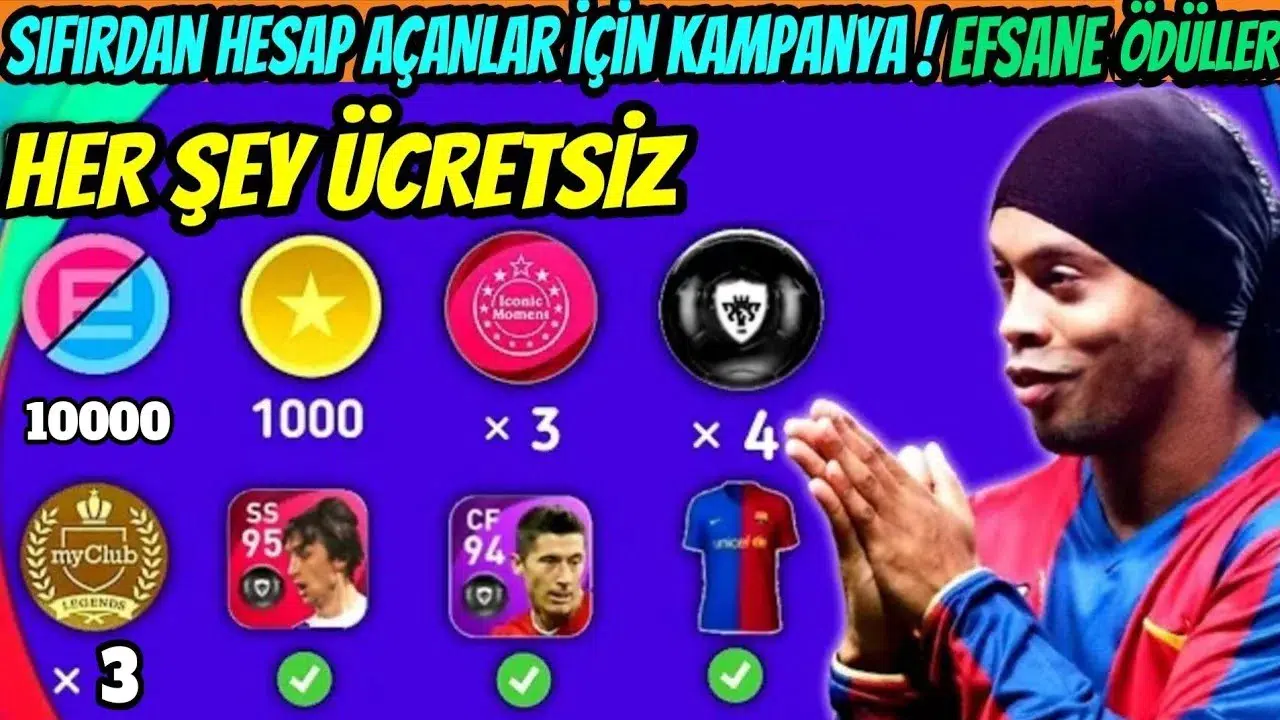 Bedava PES Mobile Hesapları 2026 - Ücretsiz eFootball Hesapları