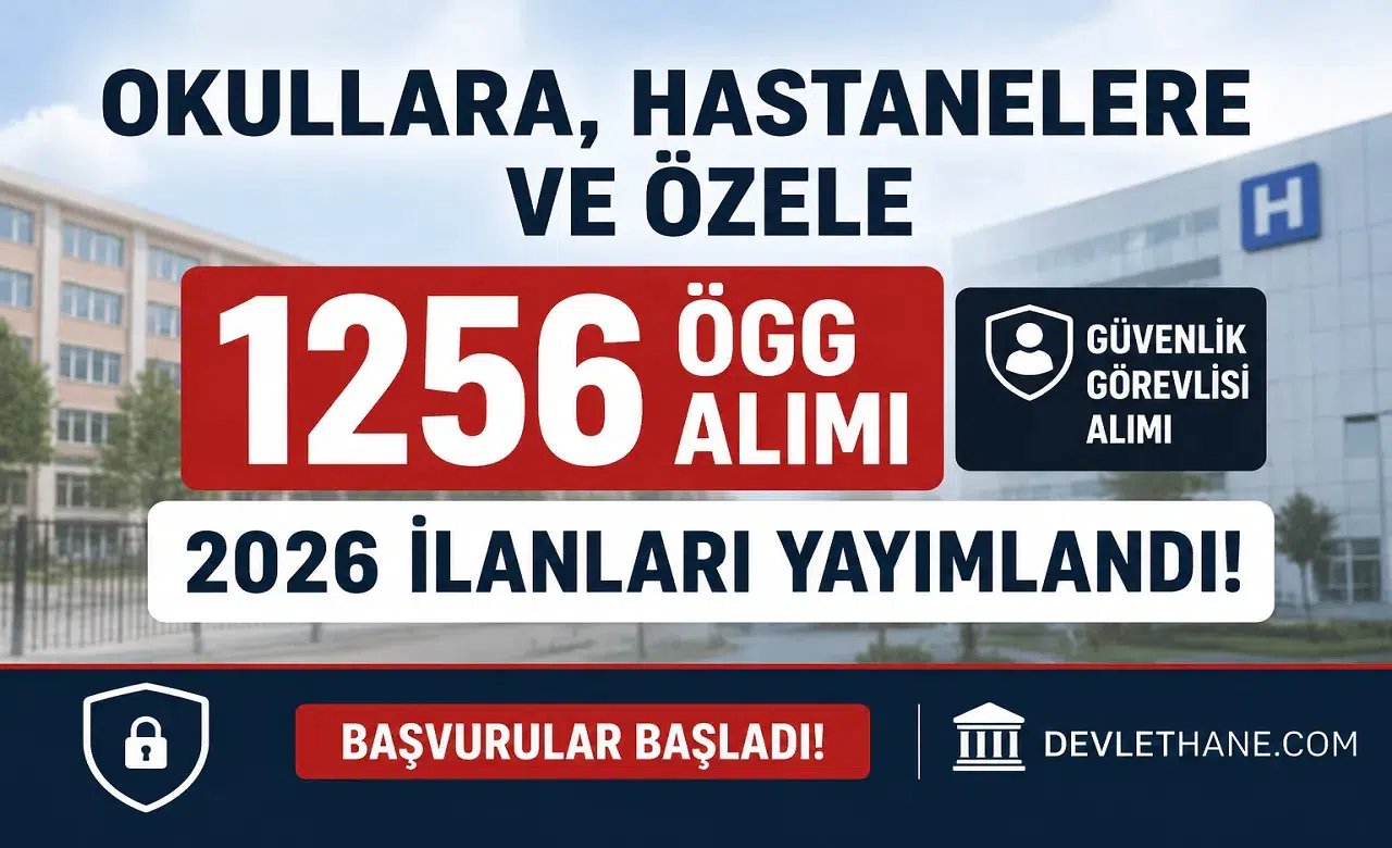 Okullara, Hastanelere ve Özel Sektöre 1256 Güvenlik Görevlisi Alımı Başladı! KPSS Şartsız ÖGG İlanları Yayımlandı