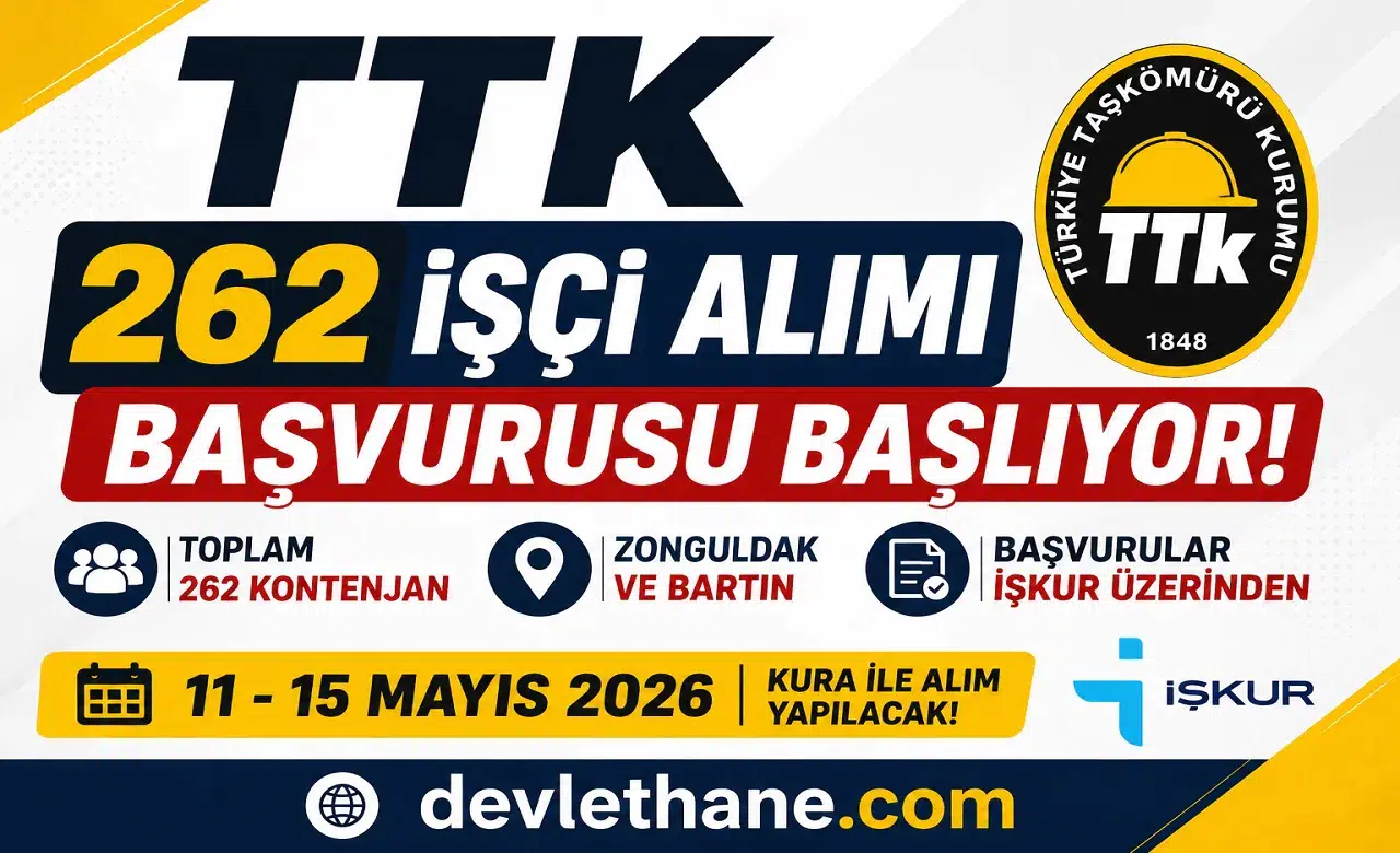 TTK 262 Daimi İşçi Alımı Başlıyor! İŞKUR Başvuruları İçin Tarihler Açıklandı