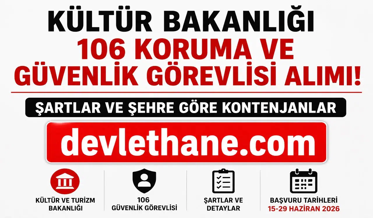 Kültür ve Turizm Bakanlığı 106 Güvenlik Görevlisi Alımı Yapacak! KPSS 60 Puanla Başvuru İmkanı, Mülakat Şartı Yok