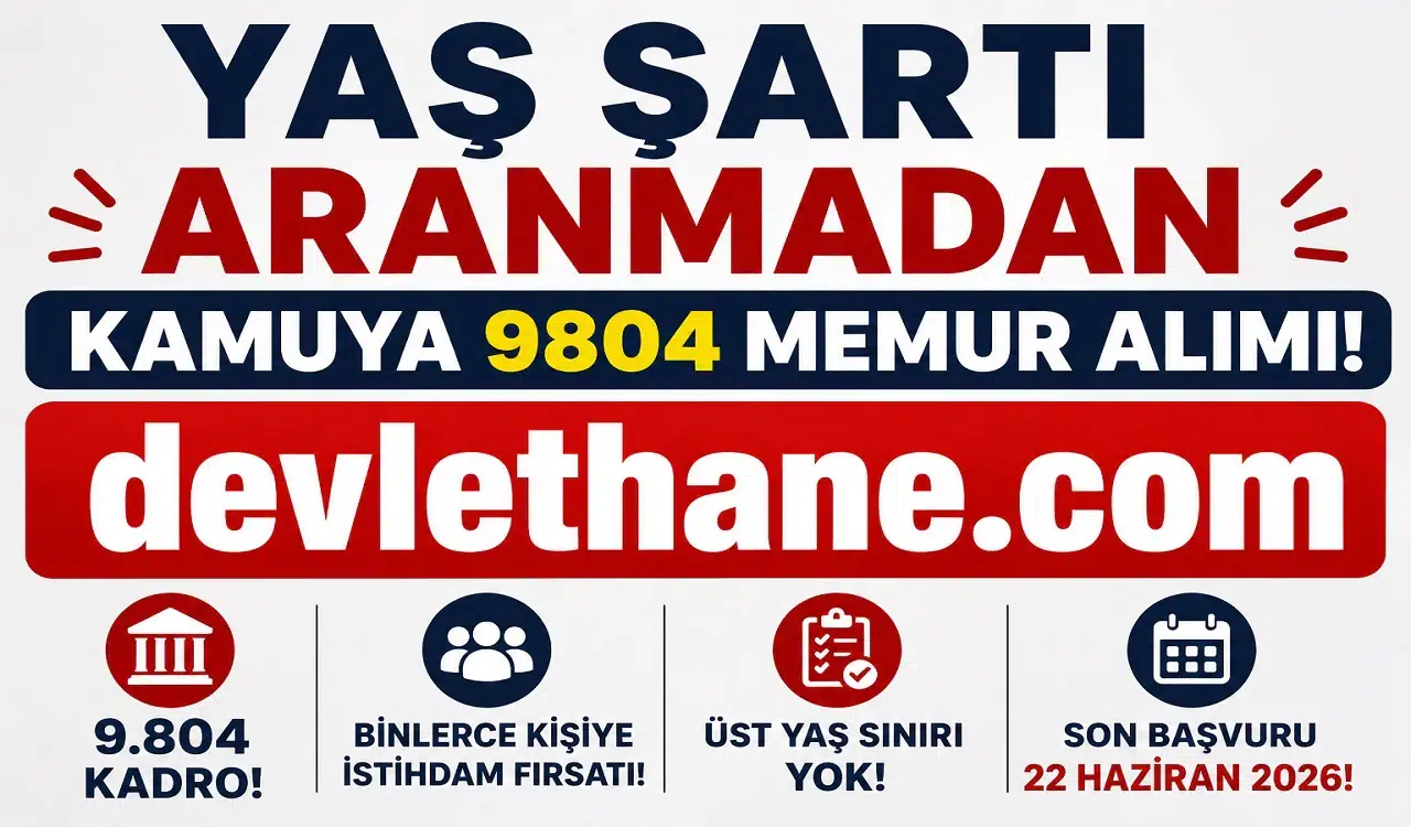 Yaş Sınırı Aranmadan 9 Bin 804 Personel Alımı! Başvurular 22 Haziran'da Sona Eriyor