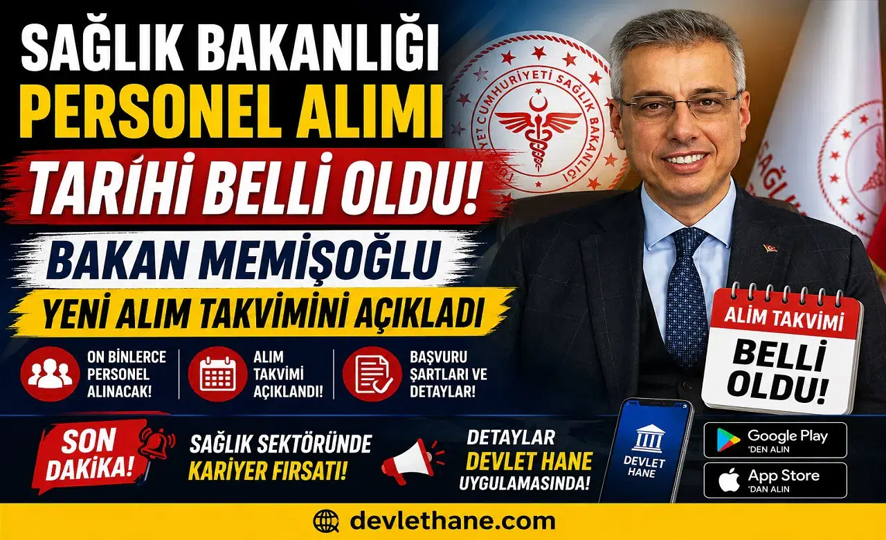 Sağlık Bakanlığı Personel Alımı Tarihi Belli Oldu! Bakan Memişoğlu Yeni Alım Takvimini Açıkladı