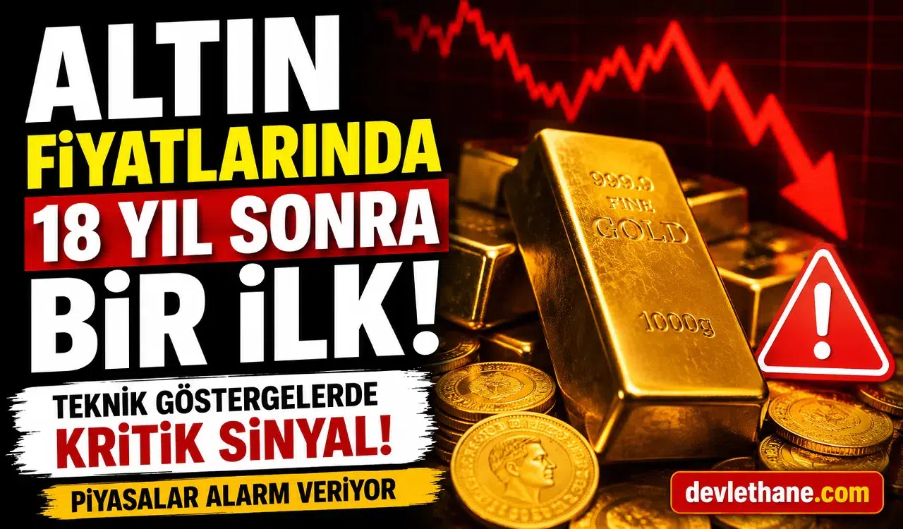 Altın Fiyatlarında 18 Yıl Sonra Bir İlk! Teknik Göstergelerde Kritik Sinyal, Piyasalar Alarm Veriyor