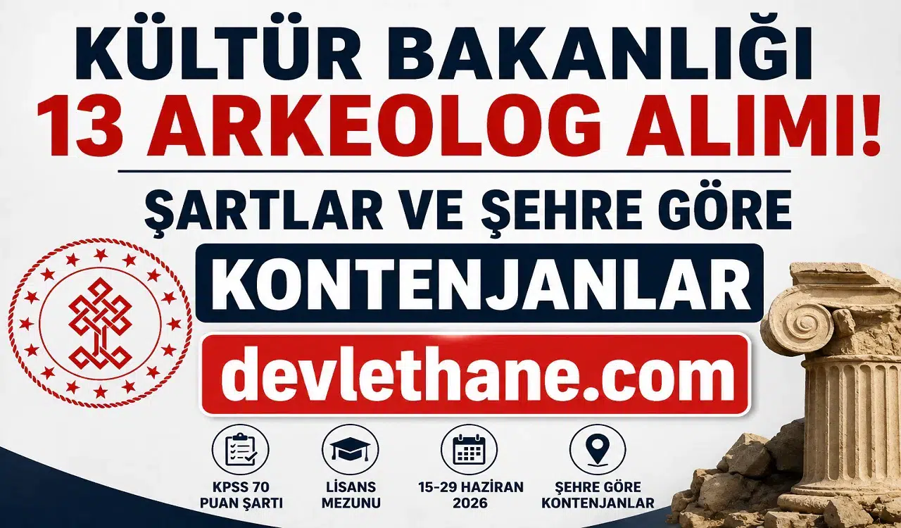 Kültür ve Turizm Bakanlığı 13 Arkeolog Alımı Yapacak! KPSS 70 Puan Şartı, Kontenjanlar ve Başvuru Takvimi Açıklandı