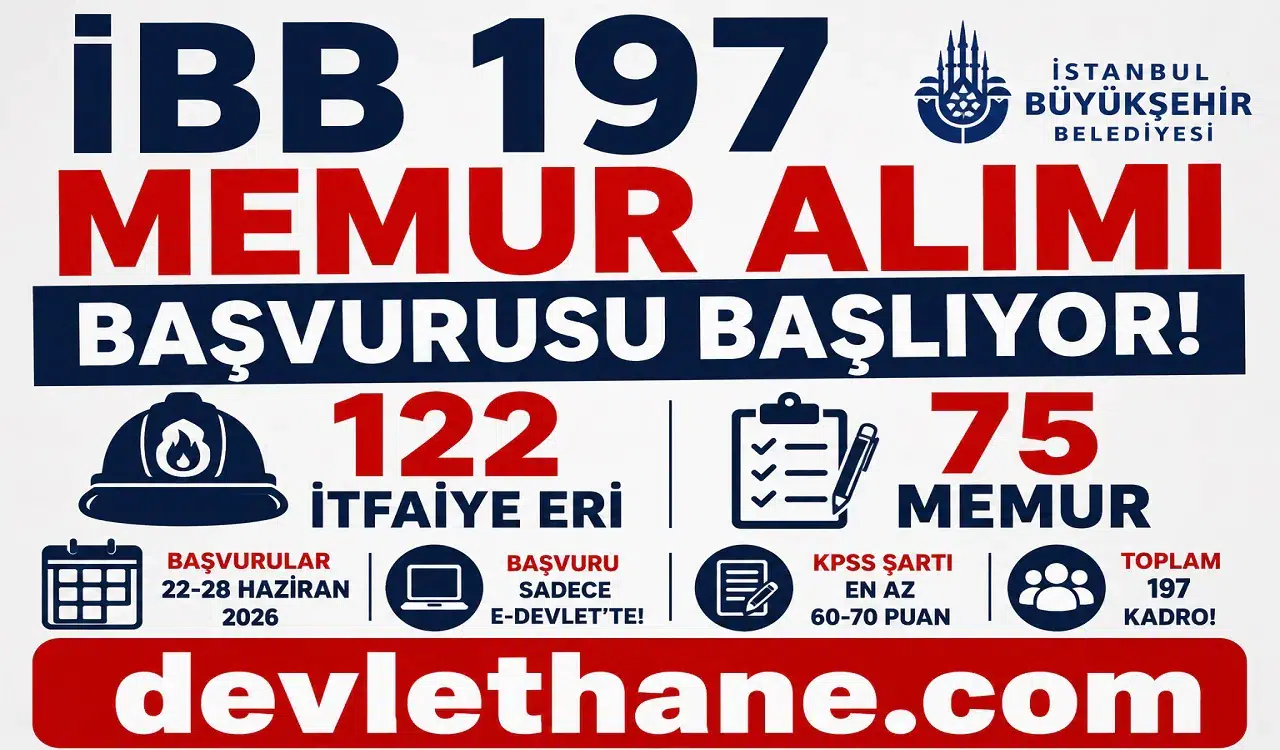 İBB 197 Memur Alımı Başvuruları Başlıyor! 122 İtfaiye Eri ve 75 Memur Alınacak: Başvuru Şartları, KPSS Puanı ve Sınav Takvimi Açıklandı