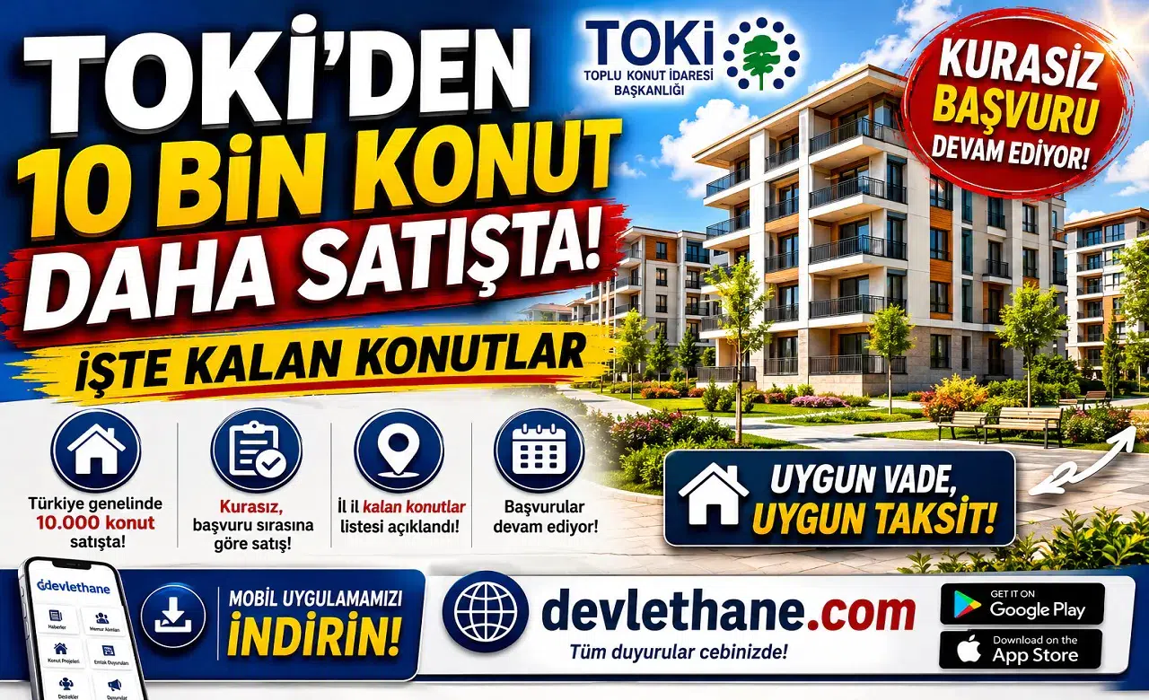 TOKİ’den 10 Bin Konut Daha Satışta! Kurasız Başvuru Devam Ediyor, İşte Kalan Konutlar