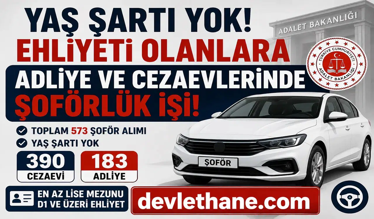 573 Şoför Alımı Yapacak! Yaş Şartı Aranmıyor, Ehliyeti Olanlar İçin Başvurular Başlıyor