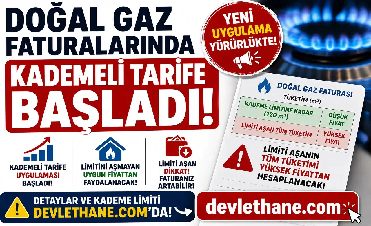 Doğal Gaz Faturalarında Kademeli Tarife Başladı! Limiti Aşanın Tüm Tüketimi Yüksek Fiyattan Hesaplanacak