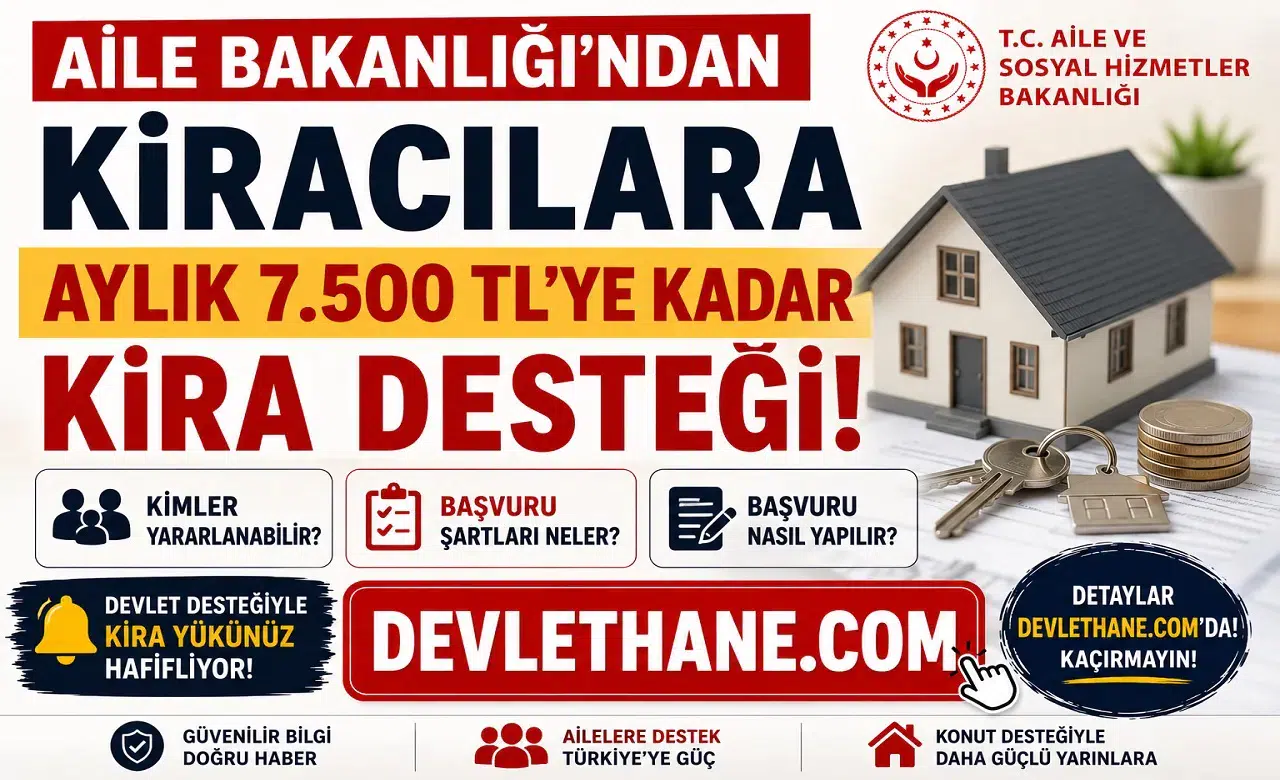Aile Bakanlığı'ndan Kiracılara Aylık 7.500 TL'ye Kadar Kira Desteği! Kimler Yararlanabilir, Başvuru Şartları Neler?