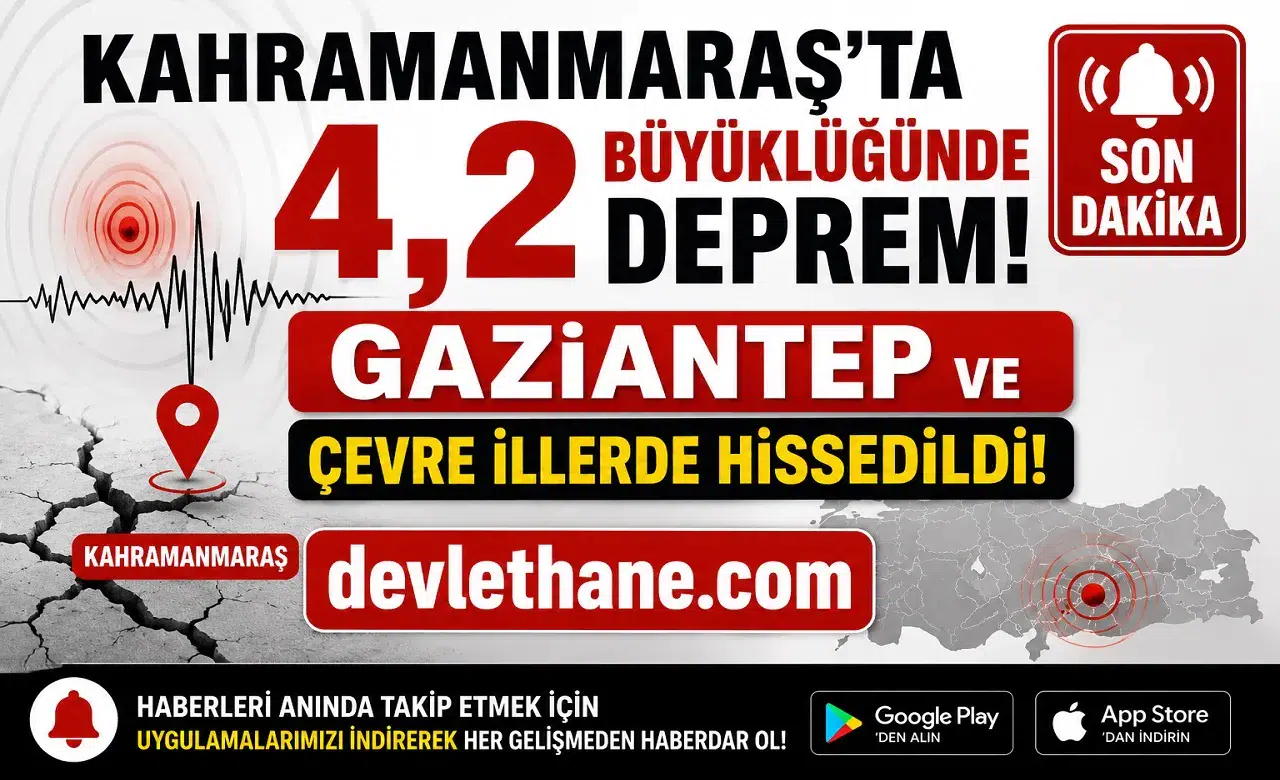 Kahramanmaraş'ta 4,2 Büyüklüğünde Deprem! Gaziantep ve Çevre İllerde Hissedildi