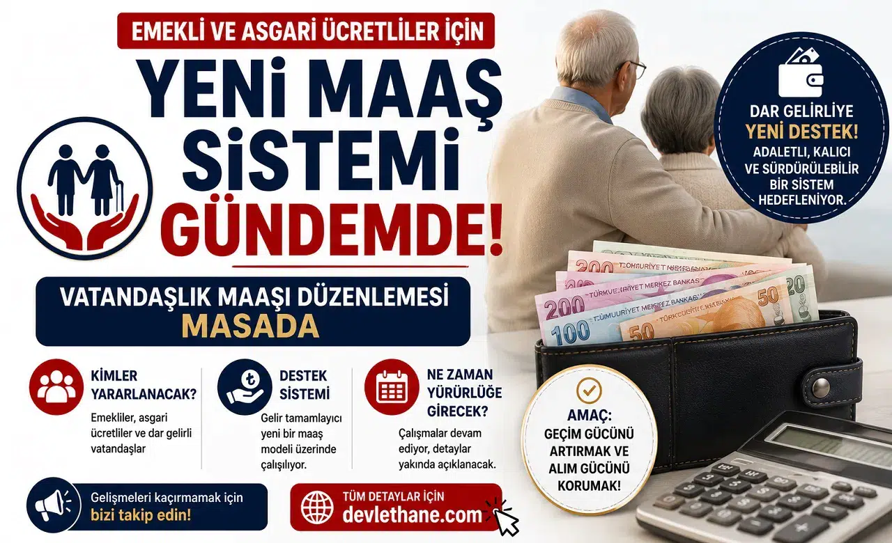 Emekli ve Asgari Ücretliler İçin Yeni Maaş Sistemi Gündemde! Vatandaşlık Maaşı Düzenlemesi Masada