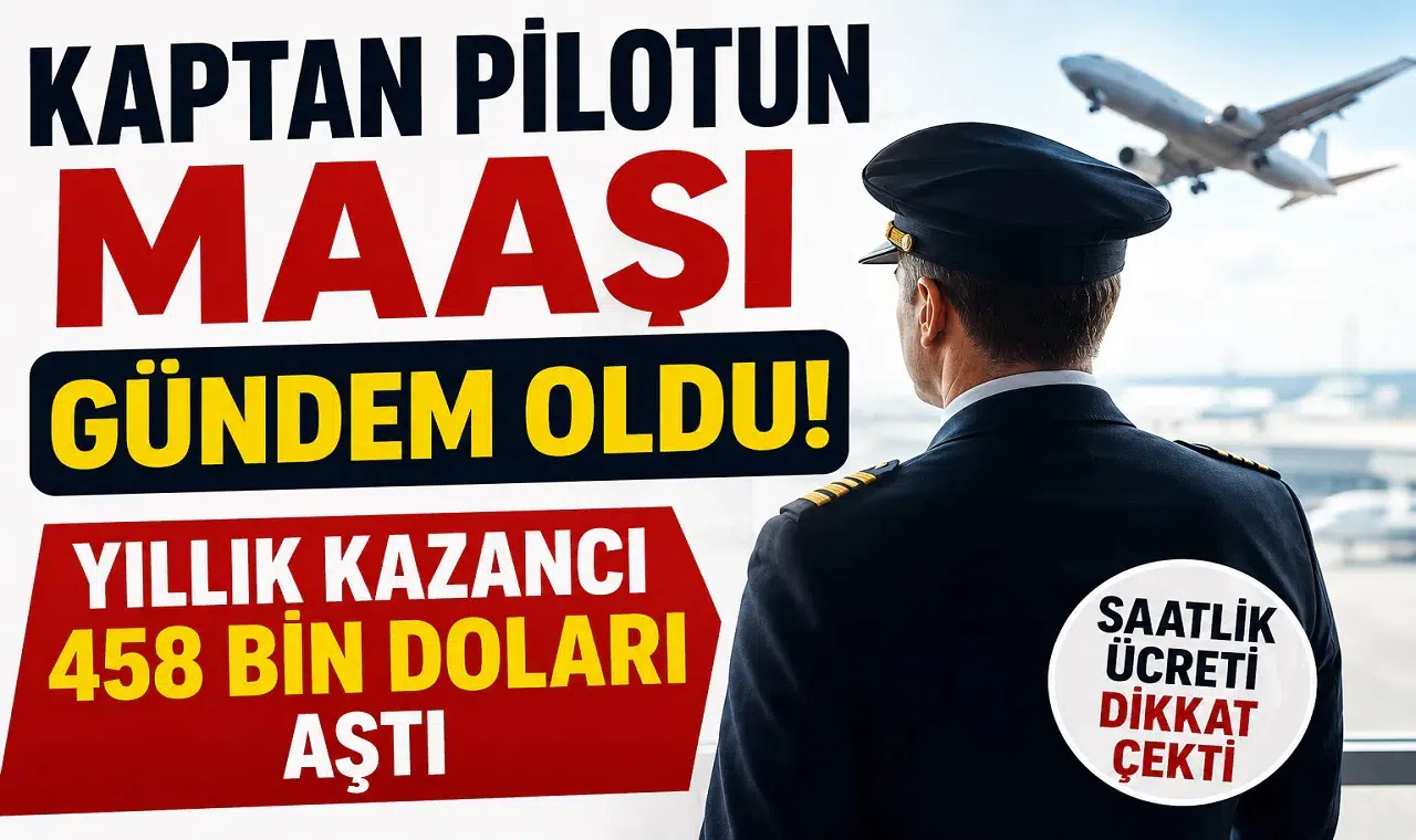 Kaptan Pilotun Maaşı Gündem Oldu! Yıllık Kazancı 458 Bin Doları Aştı, Saatlik Ücreti Dikkat Çekti