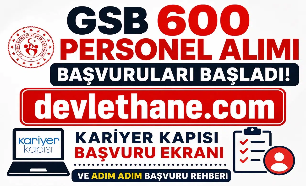GSB 600 Personel Alımı Başvuruları Başladı! Kariyer Kapısı Başvuru Ekranı ve Adım Adım Başvuru Rehberi