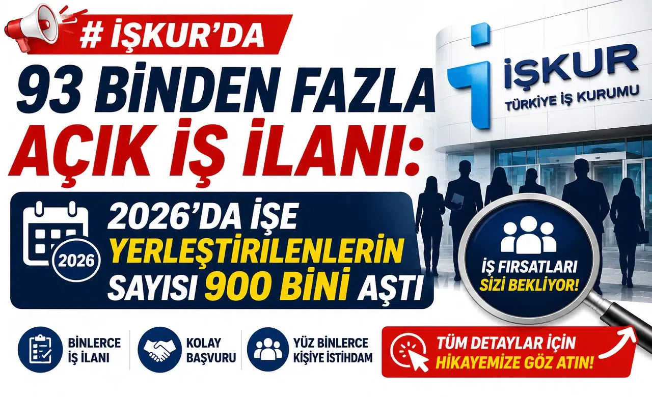 İŞKUR’da 93 Binden Fazla Açık İş İlanı: 2026’da İşe Yerleştirilenlerin Sayısı 900 Bini Aştı