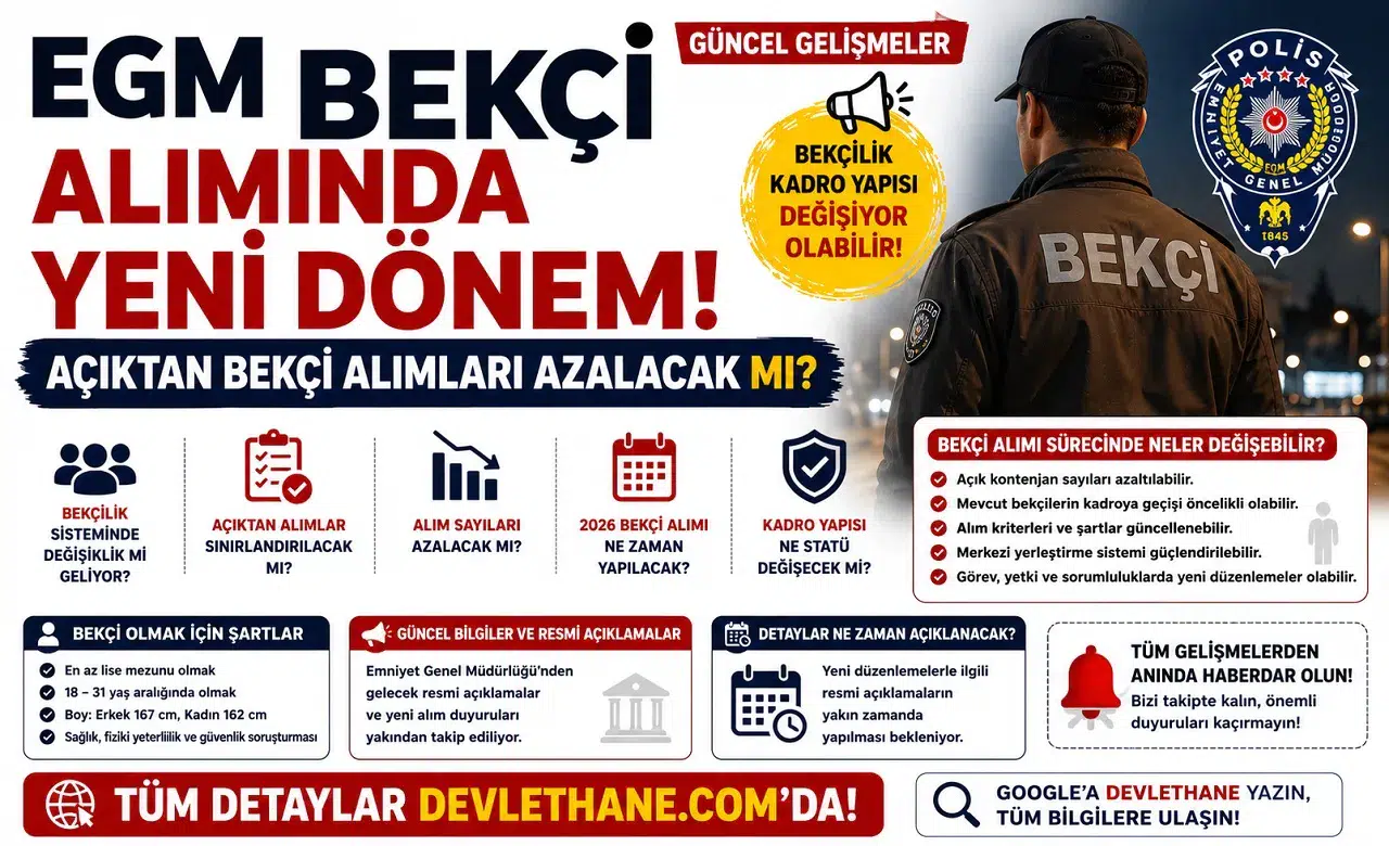 EGM Bekçi Alımında Yeni Dönem: Açıktan Bekçi Alımları Azalacak mı?
