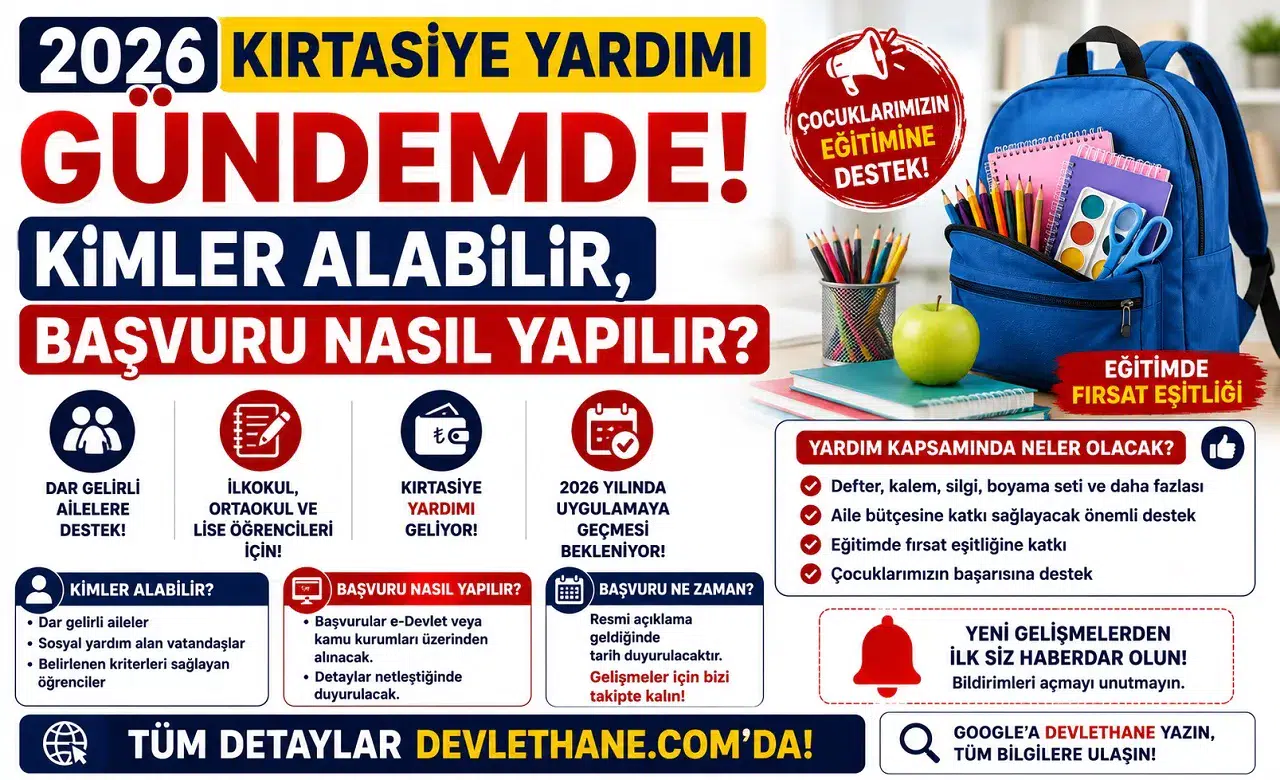 2026 Kırtasiye Yardımı Gündemde: Kimler Alabilir, Başvuru Nasıl Yapılır?