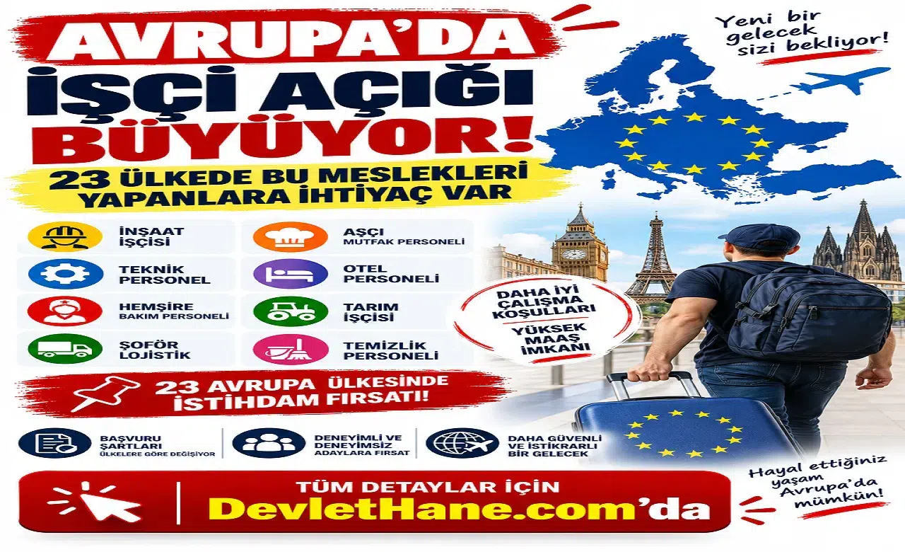 Avrupa’da İşçi Açığı Büyüyor! 23 Ülkede Bu Meslekleri Yapanlara İhtiyaç Var