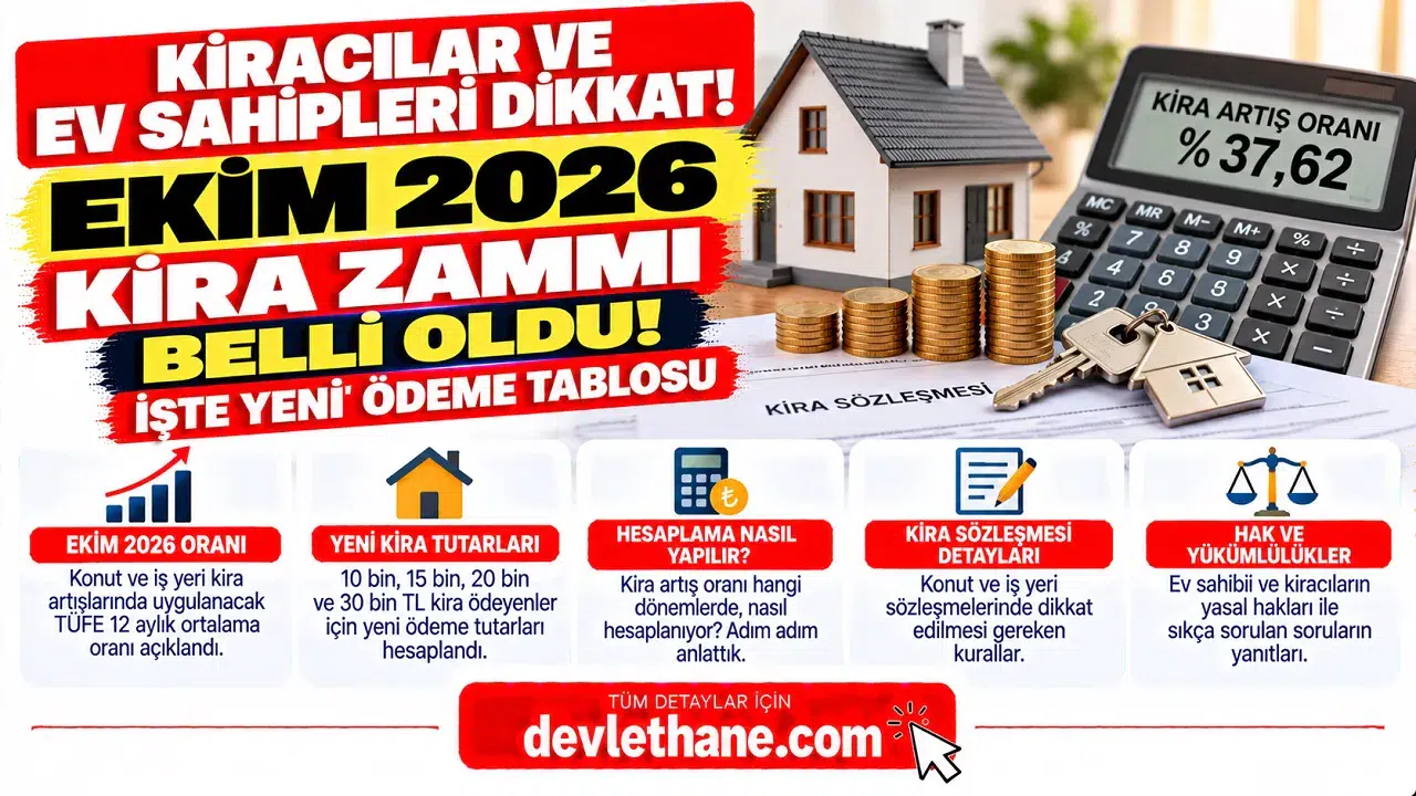Kiracılar ve Ev Sahipleri Dikkat! Ekim Kira Zammı Belli Oldu, İşte Yeni Ödeme Tablosu