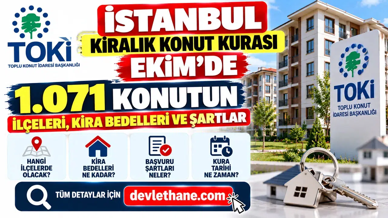 TOKİ İstanbul Kiralık Konut Kurası Ekim'de: 1.071 Konutun İlçeleri, Kira Bedelleri ve Şartlar