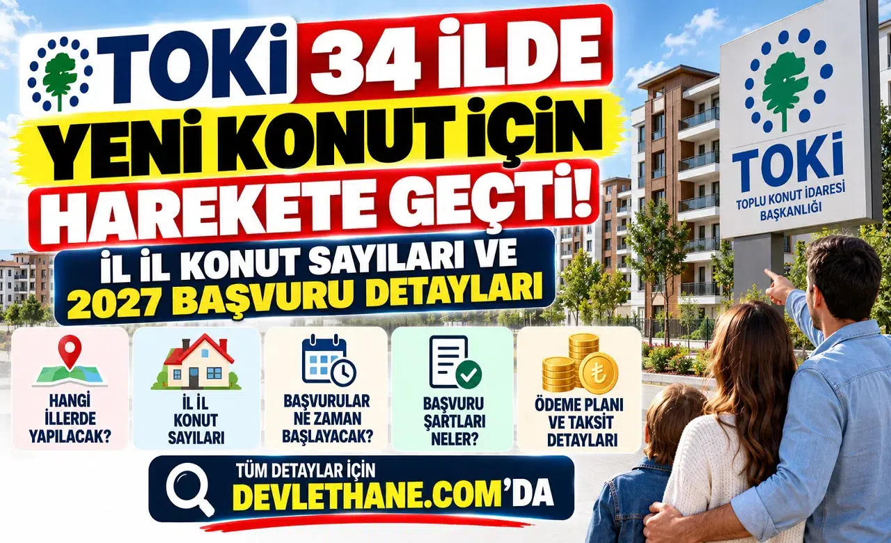 TOKİ 34 İlde Yeni Konut İçin Harekete Geçti: İl İl Konut Sayıları ve 2027 Başvuru Detayları