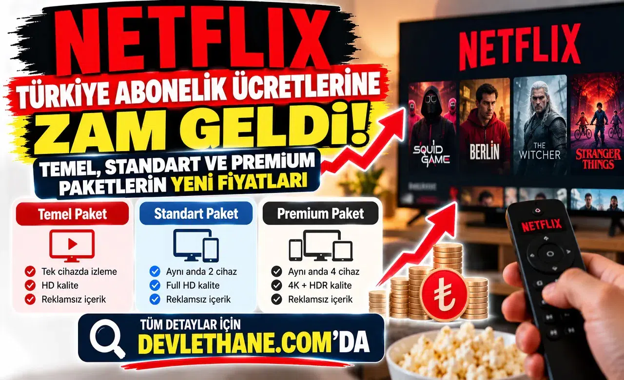 Netflix Türkiye Abonelik Ücretlerine Zam Geldi: Temel, Standart ve Premium Paketlerin Yeni Fiyatları