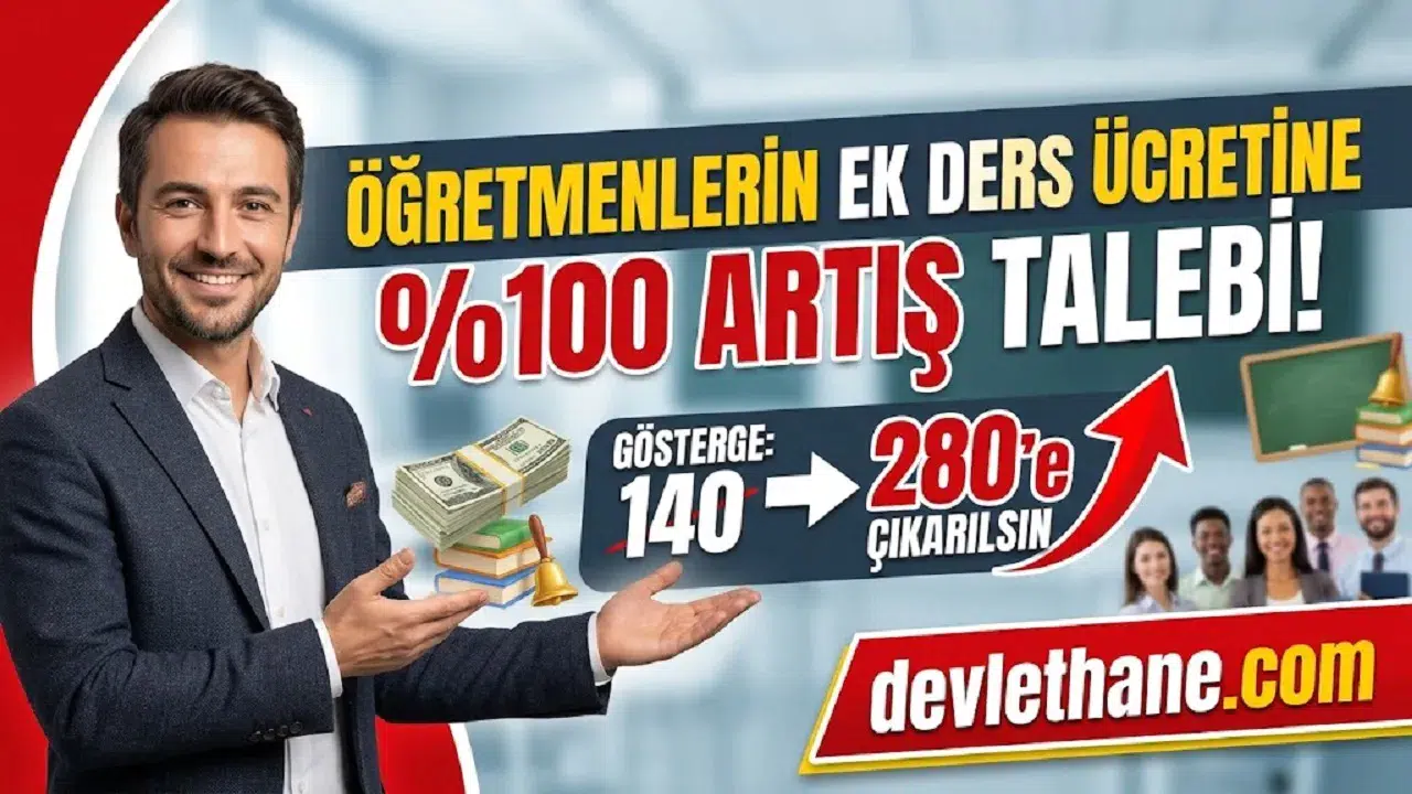 Öğretmenlerin ek ders ücretine yüzde 100 artış talebi: Gösterge 140’tan 280’e çıkarılsın n ek ders ücretine yüzde 100 artış talebi: Gösterge 140’tan 280’e çıkarılsın