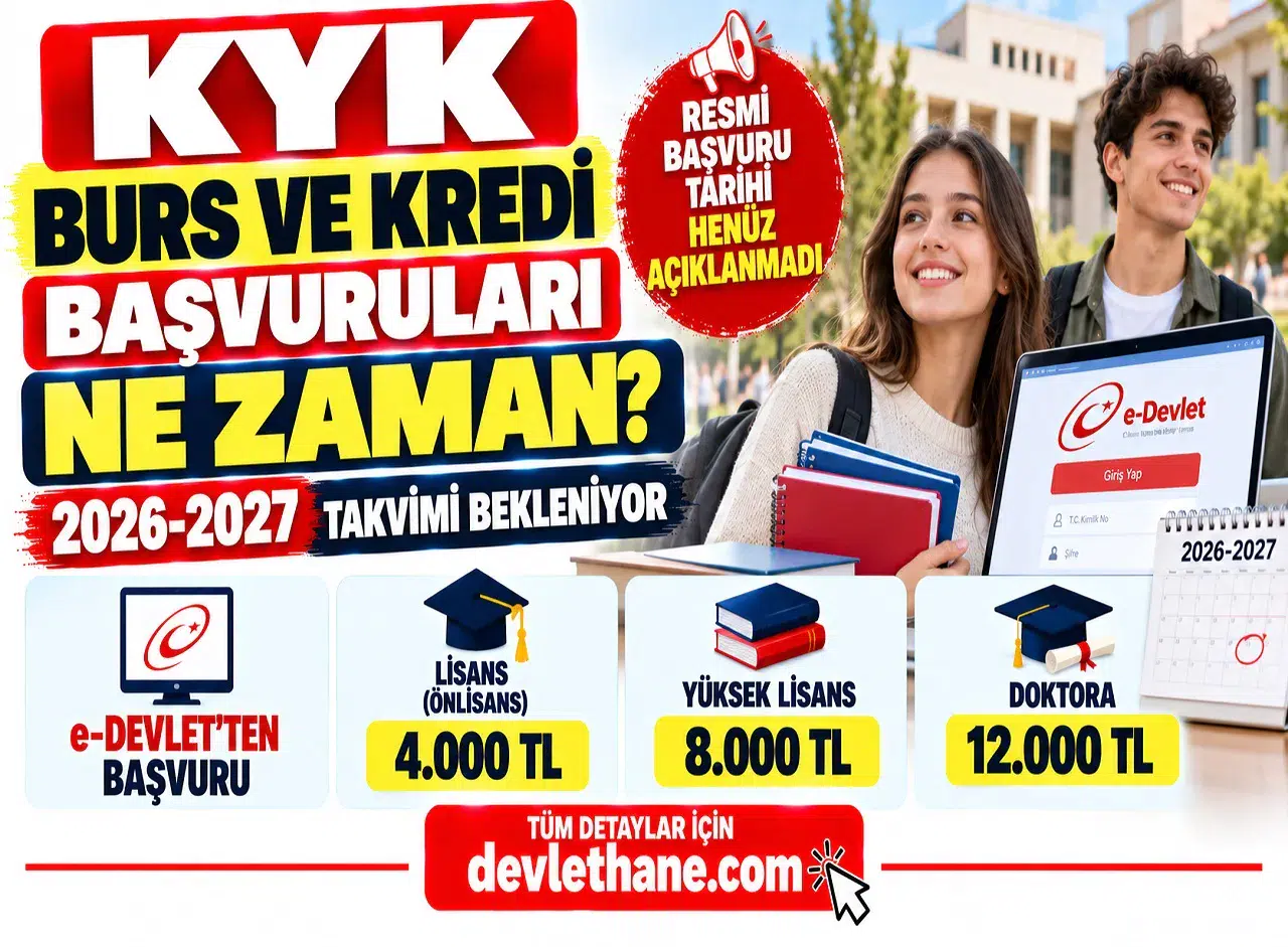 KYK Burs ve Kredi Başvuruları Ne Zaman Başlayacak? 2026-2027 Başvuru Takvimi ve Tutarlar